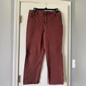 Gloria Vanderbilt Women's Straight Leg Jeans in Deep Red